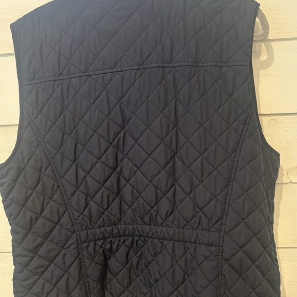Talbots Navy Quilted Vest with Stand-Up Collar - Picture 3 of 7